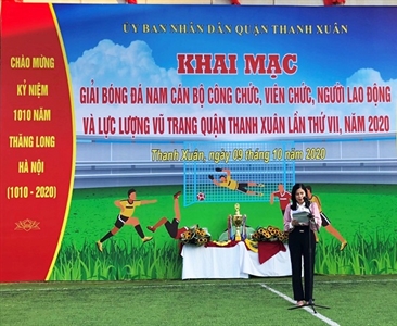 Viện KSND quận Thanh Xuân tham dự Giải bóng đá nam CBCC, viên chức, lực...